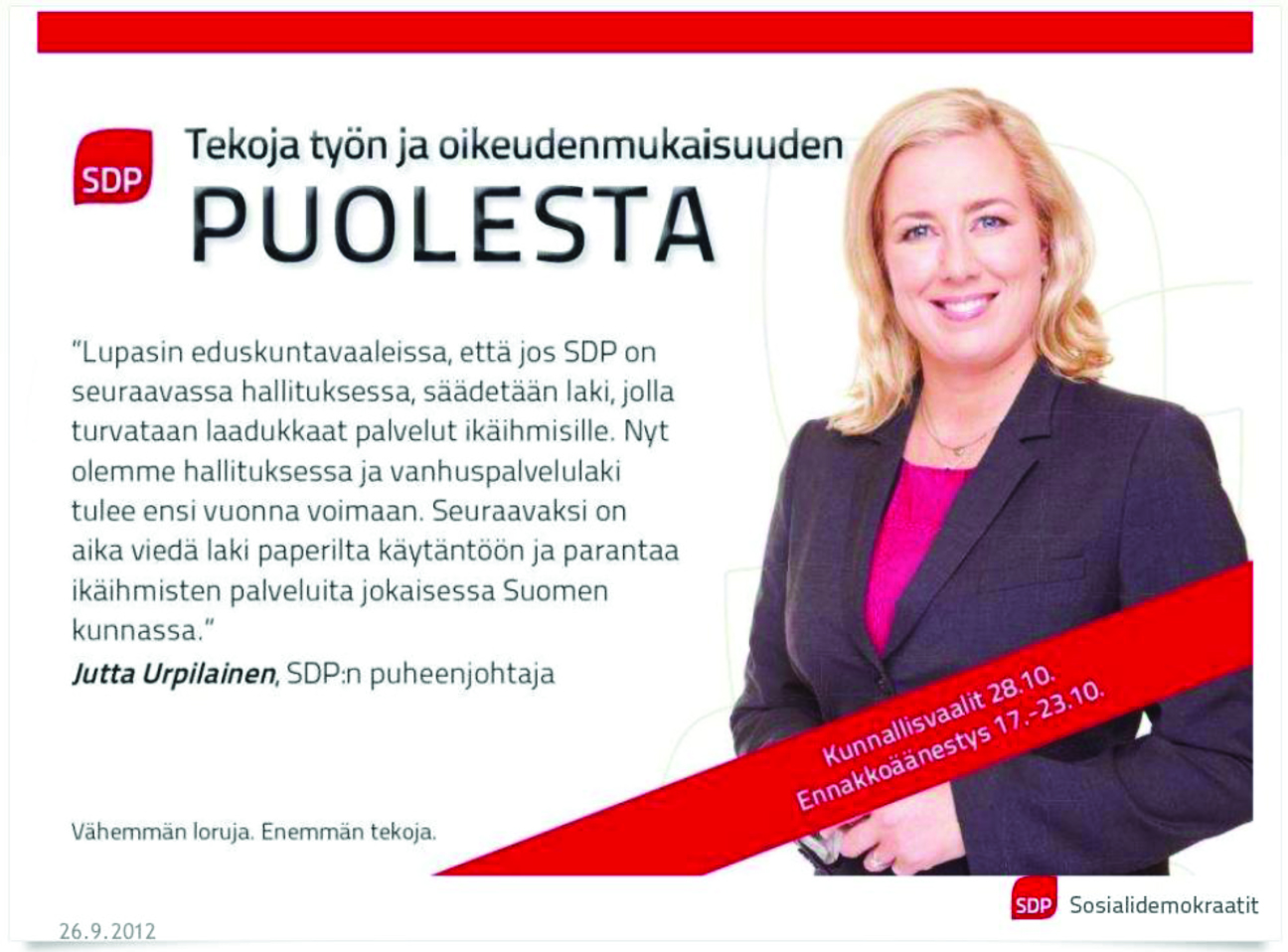 Lailla turvattu arvokas vanhuus – vihdoinkin